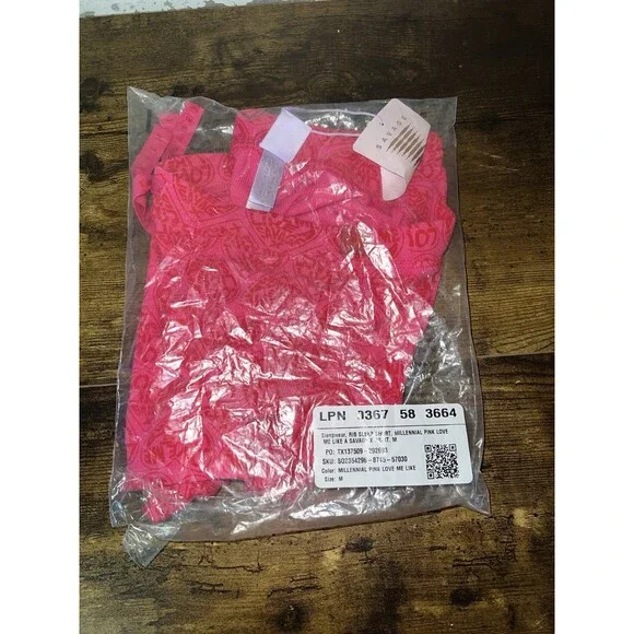 NWT! Savage x Fenty Rib Sleep Short Millennial Pink Love Me Like A Savage M - Picture 6 of 7